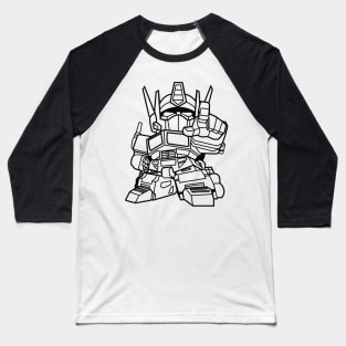 Optimus Prime Chibi - Black Baseball T-Shirt